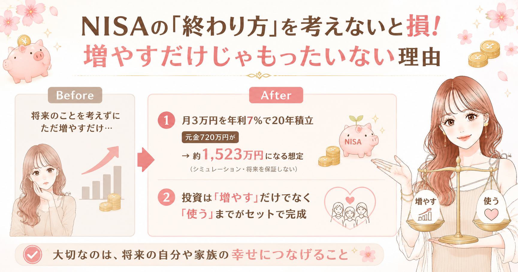 【NG行動も!】NISAの終わり方で人生が変わる!最高の人生を叶える出口戦略4選