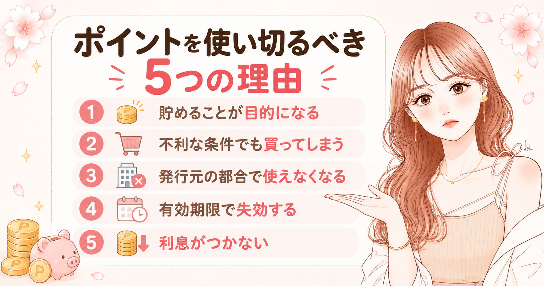 ポイントを貯めるだけは損！使い切るべき5つの理由とお金の見方4つ